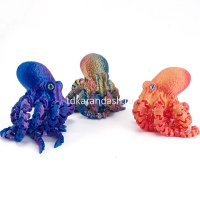 Фигурка 3D "Осьминог" 21см подвижный, пластик, 6 цветов 11260-24 от магазина "Карандаш"