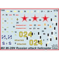Модель "Российский ударный вертолёт Ми-28НЭ" 24см 80 деталей 7255 от магазина "Карандаш"