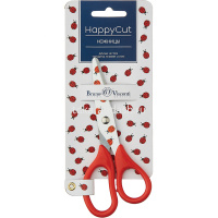 Ножницы детские 13,7см "Happycut" сталь, ручки пластиковые, лезвия с принтом, 4 вида 60-0033 от магазина "Карандаш"