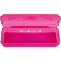 Пенал "Цветик" 20,5х7,5х4см прямоугольный, одностворчатый, малиновый, пластик 171363п от магазина "Карандаш"