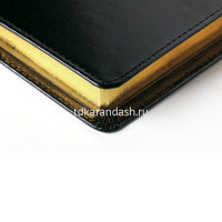 Ежедневник полудатированный А5 "Profi" 416стр., черный, золотой срез, искусственная кожа 3-073/02 от магазина "Карандаш"