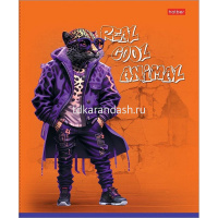 Тетрадь А5 48л клетка "Cool Animals" на скобе, пластиковая обложка, 5 дизайнов 089033 от магазина "Карандаш"
