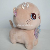 Котенок с бантом 23см кофейный BW2393 от магазина "Карандаш"