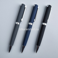 Ручка шариковая "Milano" 1мм синяя, автомат, синий металлический корпус 20-0226 от магазина "Карандаш"