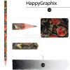 Карандаш чернографитный "Flora. Гранат" HB, трехгранный 21-0030/90 от магазина "Карандаш"