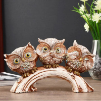 Сувенир "Три совы на ветке" 25х15см полистоун Y10367-24 от магазина "Карандаш"