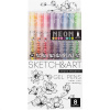 Набор гелевых ручек 8цв 0,8мм "Sketch&Art. Uni Write. Neon" чернила неоновые, корпус Soft Touch