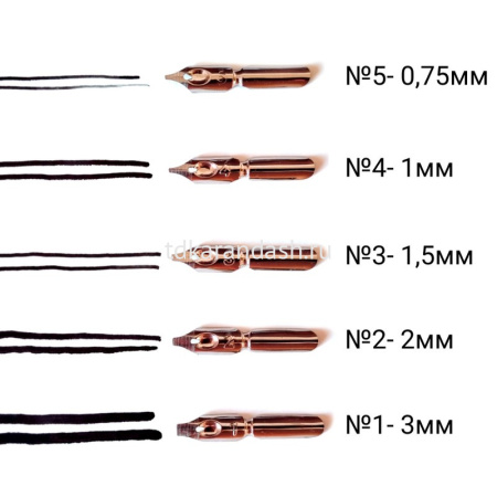 Набор для каллиграфии 6 предметов (5 переьев, косой держатель для пера) FLCG6PL от магазина "Карандаш"