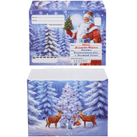 Письмо Деду Морозу и Снегурочке с конвертом средний формат 132х182мм 12.035 от магазина "Карандаш"