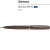 Ручка шариковая "Sienna" 1,0мм синяя, автомат, коричневый металлический корпус 20-0221 от магазина "Карандаш"