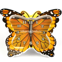 Часы "Бабочка" 19*15см 4 цвета пластик Y3573-16 от магазина "Карандаш"