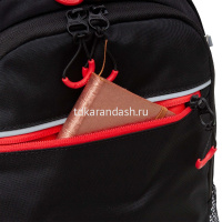 Рюкзак 28х39х17см 943гр, 2 отделения, 3 кармана, с сумкой для обуви, черный/красный RB-458-1/2 от магазина "Карандаш"