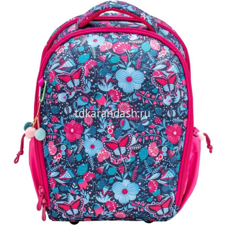 Ранец "Butterfly" 38х35х19см, 800гр, 2 отделения, 2 кармана, с брелком 338-82/9 от магазина "Карандаш"