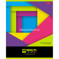 Тетрадь А5 48л клетка "Multicolor" на скобе 5 дизайнов 48Т5В1/051536 от магазина "Карандаш"
