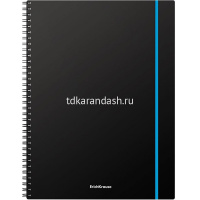 Тетрадь А4 80л клетка "Accent" на спирали, пластиковая обложка, на резинке 53142 от магазина "Карандаш"