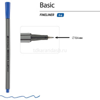 Ручка капиллярная "Basic" 0,4мм синяя 36-0008 от магазина "Карандаш"