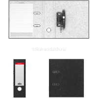 Папка-регистратор А5 70мм "Basic" мраморная серая 36097 от магазина "Карандаш"