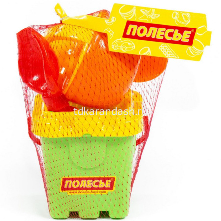 Набор д/песка №264 (ведро-крепость малое, ситечко-крепость, совок №2, грабельки, лейка малая) 7147 от магазина "Карандаш"