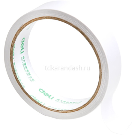 Двусторонняя клейкая лента 24мм х 9м белая 30403 от магазина "Карандаш"