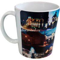 Кружка 350мл "Виды Томска №4. Томск. Достопримечательности города" белая, керамика от магазина "Карандаш"