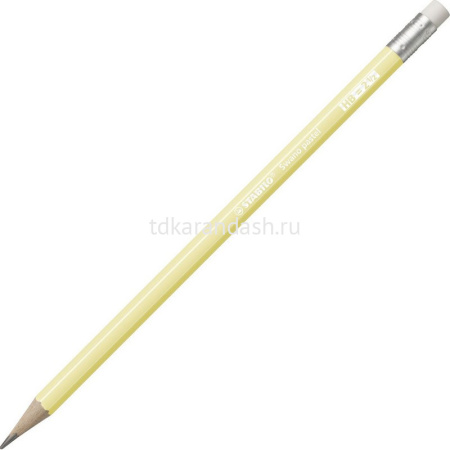 Карандаш чернографитный "Swano Pastel" HB с ластиком, корпус желтый 4908/01-HB