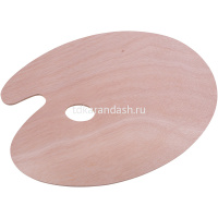 Палитра 30х40см овальная дерево толщина 5мм DK18423 от магазина "Карандаш"