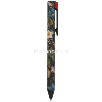 Ручка гелевая "Flora. Black night" 0,38мм черная, автомат, корпус Soft Touch, 3 вида 20-0467 от магазина "Карандаш"