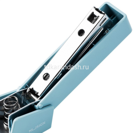 Степлер №24/6,26/6 20л "Nusign" глубина 45мм пластик голубой NS084-BL от магазина "Карандаш"