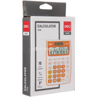 Калькулятор 12 разрядов 145х104,5х27,4мм белый/оранжевый E1238/OR от магазина "Карандаш"