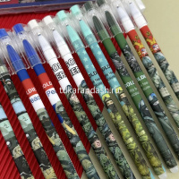 Ручка гелевая пиши-стирай "Солдаты" 0,5 синяя, ассорти BK2390/QX1879 от магазина "Карандаш"