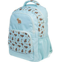 Рюкзак "Реально крутой Капибара" 43х29х14см, 480гр, 2 отделение, 3 кармана, голубой 084925 от магазина "Карандаш"
