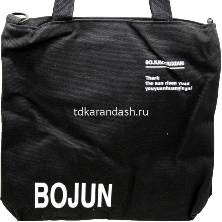 Сумка "Bojan" 35х38х5см 1 отделение текстиль, черная FB1256