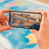 Карта мира Политическая 1:32м 101х70см интерактивная с ламинацией на рейках КН080 от магазина "Карандаш"