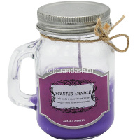 Свеча в подсвечнике ароматизированная 5,5х8,5см 5 цветов Y6405-18 от магазина "Карандаш"