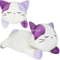 Ленивый кот 22см бело-фиолетовый KSO1 от магазина "Карандаш"
