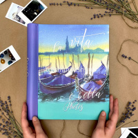 Фотоальбом магнитный 20 листов 23х28см "Watercolor travel. Венеция" 29х25х3см FA 20М.006-3 от магазина "Карандаш"