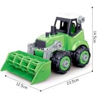 Конструктор "Трактор" 25х13см с отверткой, пластик 2293068/2028 от магазина "Карандаш"