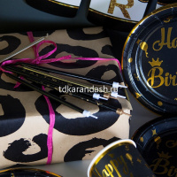 Свечи д/торта 6шт. 14см с подсвечниками, металлик "Черный/Золото" 625186 от магазина "Карандаш"