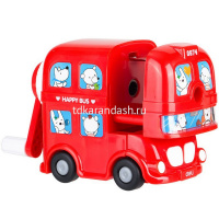 Точилка механическая 1 отв. "Автобус" 126х60х80мм пластик, 3 цвета E0674 от магазина "Карандаш"