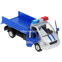 Машина "Газель.Самосвал Полиция 3302" инерционная, металл 12см (открывающиеся двери) SB-19-22-P-WB от магазина "Карандаш"