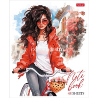 Тетрадь А5 48л клетка "Следуй за Мечтой" на скобе матовая ламинация 5 дизайнов 086550 от магазина "Карандаш"