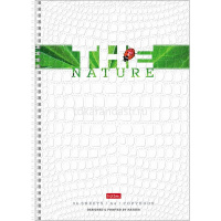 Тетрадь А4 96л клетка "Nature" на спирали, перфорация, тиснение CROCO 4 дизайна 072851 от магазина "Карандаш"