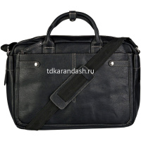 Сумка "Авангард" 40x29x11см, 1 отделение, 3 кармана, черная, экокожа 1130 от магазина "Карандаш"