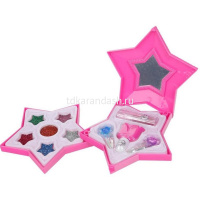 Косметика для девочек "Звезда" (тени для век с блёстками, лак, помада, 2 заколки) 127169-HT-ML от магазина "Карандаш"