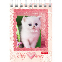 Блокнот А7 40л "Котята" клетка, на спирали 5 дизайнов 40Б7В1гр/051116 от магазина "Карандаш"