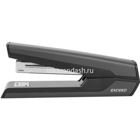 Степлер №24/6,26/6,26/8 50л "Exceed" глубина 55мм пластик, черный E0371BLACK от магазина "Карандаш"
