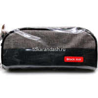 Пенал "Black ant" 22х9,5х5см, прямоугольный, 1 отделение, текстиль, серый BD5191 от магазина "Карандаш"