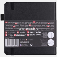 Скетчбук 12х12см 80л 140г/м2 на резинке, кремовая бумага, твердая обложка "Sakura" 94140002 от магазина "Карандаш"