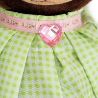 Медведь Milk 30см в платье в клеточку M5051/30 от магазина "Карандаш"