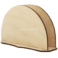 Заготовка для декорирования Салфетница полукруг простая 15*9*6см фанера 3мм 070011 от магазина "Карандаш"